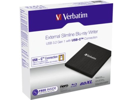 Ext Slimline USB 30 Bluray Writer USBC